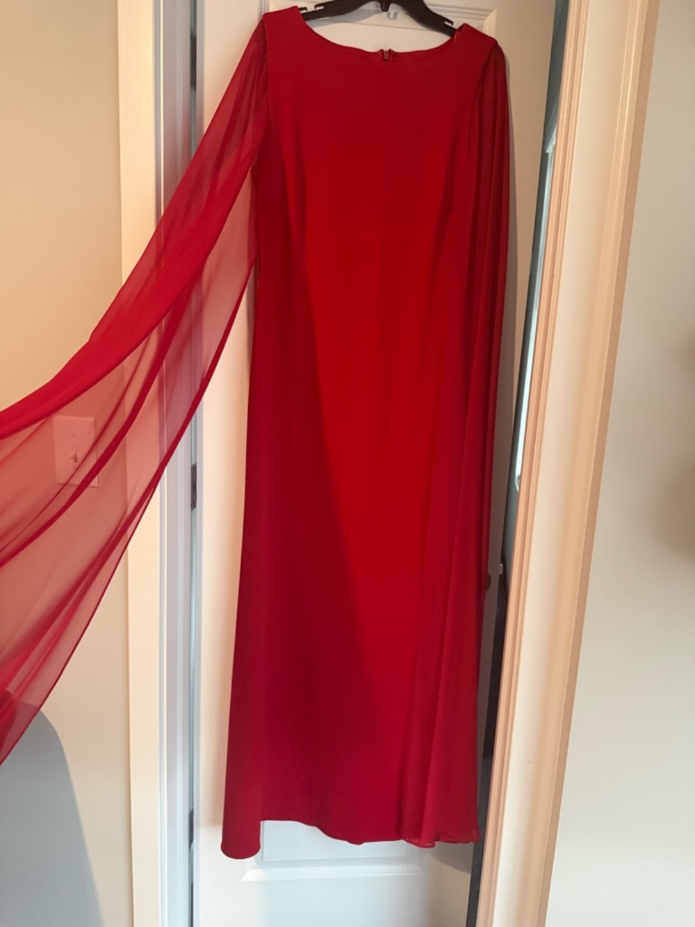 Alex Evenings Red Long Sleeve Evening Gown - Picture 2 of 2